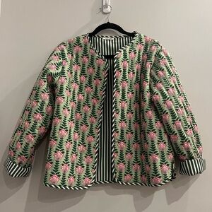 NWOT SundayUp Quilted Floral Jacket in L